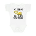 thumbnail image 1 of Inktastic Construction Daddy Still Plays with Trucks Boys or Girls Baby Bodysuit, 1 of 5