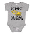 thumbnail image 1 of Inktastic Construction Daddy Still Plays with Trucks Boys or Girls Baby Bodysuit, 1 of 5