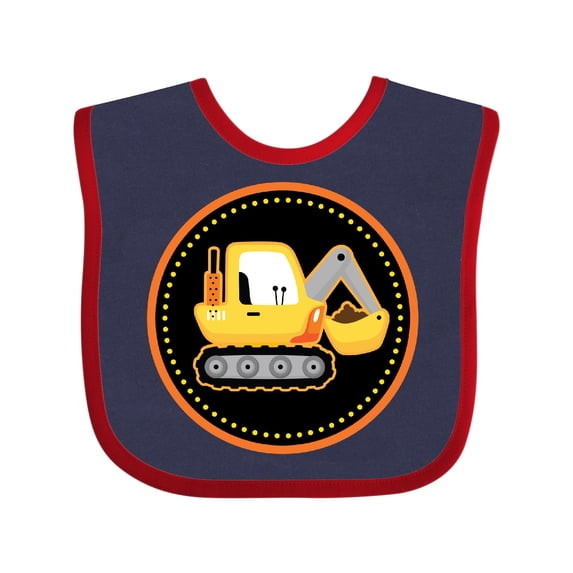 Inktastic Construction Digger Truck Boys Baby Bib