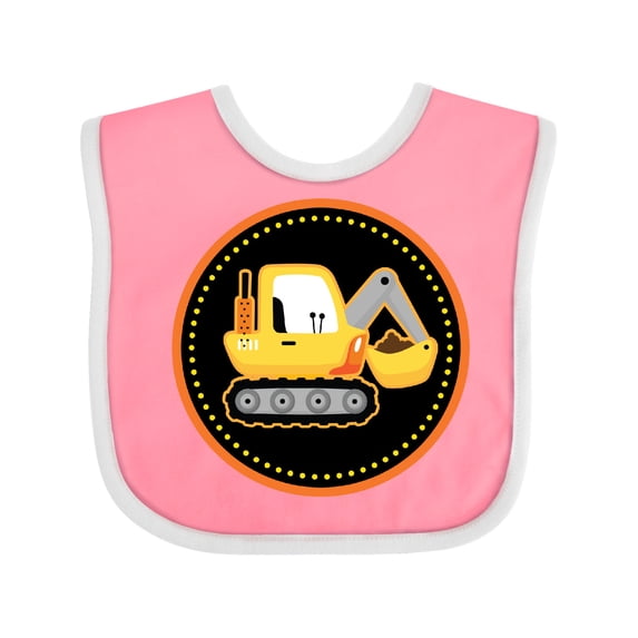 Inktastic Construction Digger Truck Boys Baby Bib