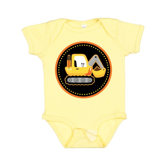 Inktastic Construction Digger Truck Boys Baby Bodysuit