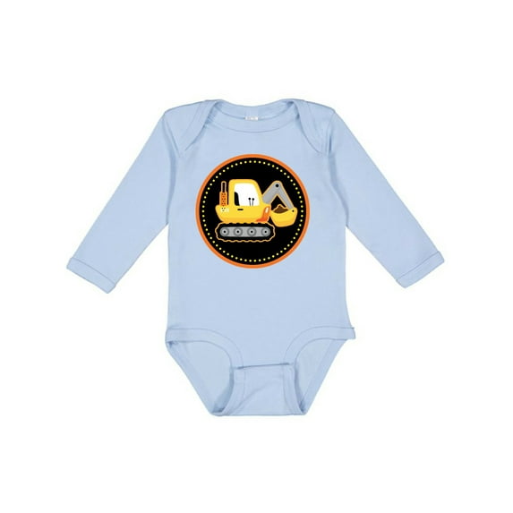 Inktastic Construction Digger Truck Boys Long Sleeve Baby Bodysuit