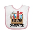 thumbnail image 1 of Inktastic Construction Future Contractor Boys or Girls Baby Bib, 1 of 4