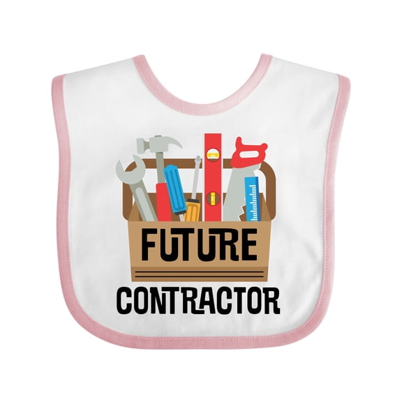 Inktastic Construction Future Contractor Boys or Girls Baby Bib