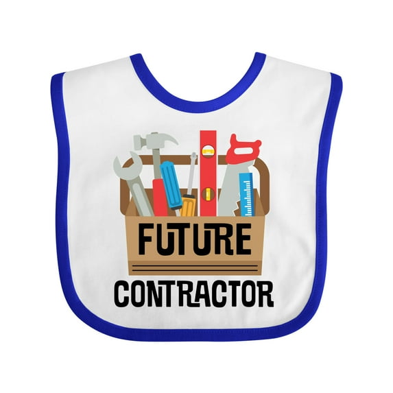 Inktastic Construction Future Contractor Boys or Girls Baby Bib