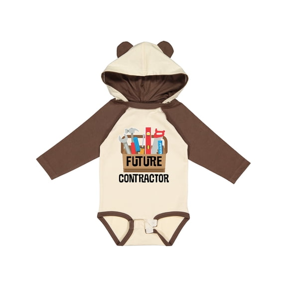Inktastic Construction Future Contractor Boys or Girls Long Sleeve Baby Bodysuit