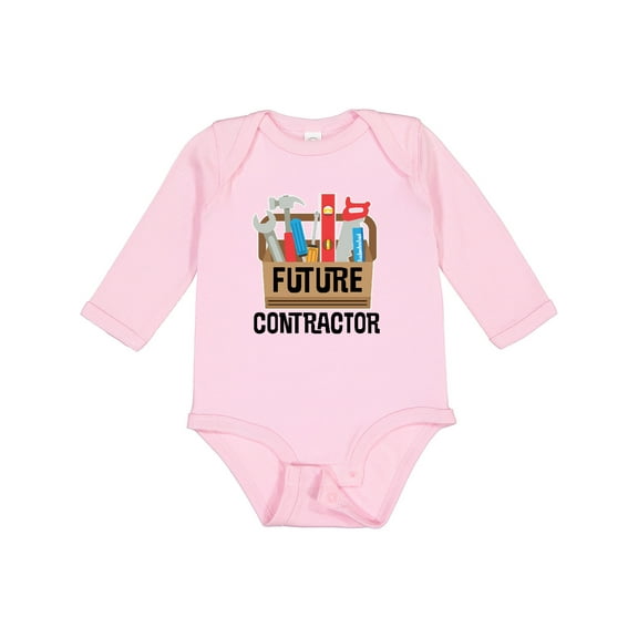 Inktastic Construction Future Contractor Boys or Girls Long Sleeve Baby Bodysuit