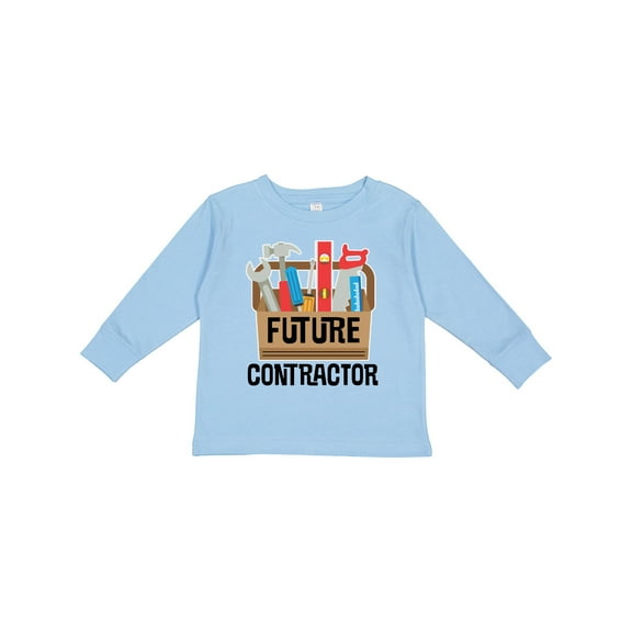 Inktastic Construction Future Contractor Boys or Girls Long Sleeve Toddler T-Shirt