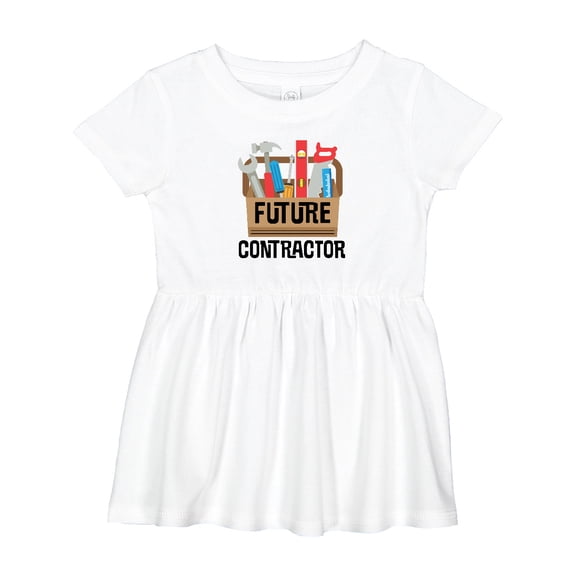 Inktastic Construction Future Contractor Girls Baby Dress