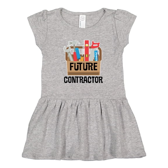 Inktastic Construction Future Contractor Girls Toddler Dress