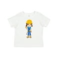thumbnail image 1 of Inktastic Construction Girl, Brown Hair, Cute Girl, Hammer Girls Toddler T-Shirt, 1 of 5