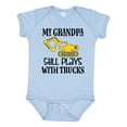 thumbnail image 1 of Inktastic Construction Grandpa Still Plays with Trucks Boys Baby Bodysuit, 1 of 5