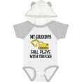 thumbnail image 1 of Inktastic Construction Grandpa Still Plays with Trucks Boys Baby Bodysuit, 1 of 5