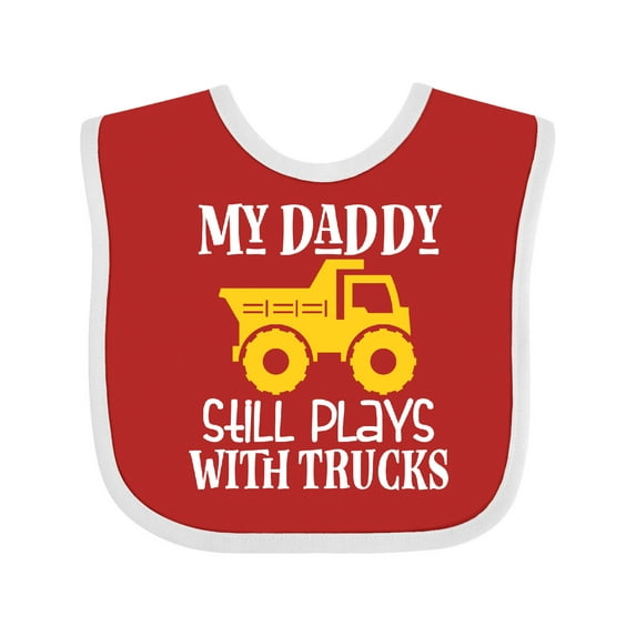 Inktastic Construction My Daddy Still Plays with Trucks Boys or Girls Baby Bib