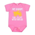 thumbnail image 1 of Inktastic Construction My Daddy Still Plays with Trucks Boys or Girls Baby Bodysuit, 1 of 5