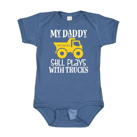 Inktastic Construction My Daddy Still Plays with Trucks Boys or Girls Baby Bodysuit