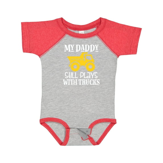 Inktastic Construction My Daddy Still Plays with Trucks Boys or Girls Baby Bodysuit