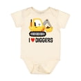 thumbnail image 1 of Inktastic Construction Truck I Love Diggers Boys or Girls Baby Bodysuit, 1 of 5