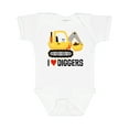thumbnail image 1 of Inktastic Construction Truck I Love Diggers Boys or Girls Baby Bodysuit, 1 of 5