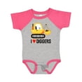thumbnail image 1 of Inktastic Construction Truck I Love Diggers Boys or Girls Baby Bodysuit, 1 of 5