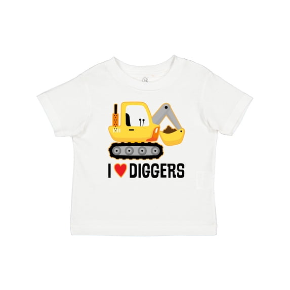 Inktastic Construction Truck I Love Diggers Boys or Girls Baby T-Shirt