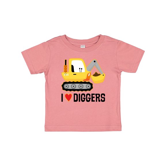 Inktastic Construction Truck I Love Diggers Boys or Girls Baby T-Shirt