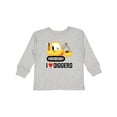 thumbnail image 1 of Inktastic Construction Truck I Love Diggers Boys or Girls Long Sleeve Toddler T-Shirt, 1 of 5