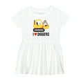 thumbnail image 1 of Inktastic Construction Truck I Love Diggers Girls Baby Dress, 1 of 5