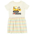 thumbnail image 1 of Inktastic Construction Truck I Love Diggers Girls Toddler Dress, 1 of 5