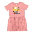 thumbnail image 1 of Inktastic Construction Truck I Love Diggers Girls Toddler Dress, 1 of 5