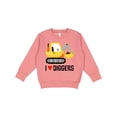 thumbnail image 1 of Inktastic Construction Truck I Love Diggers Toddler Sweatshirt, 1 of 4