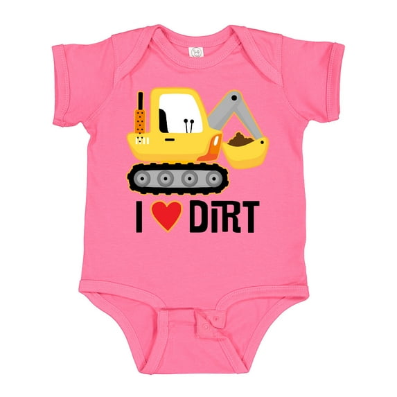 Inktastic Construction Truck I Love Dirt Boys or Girls Baby Bodysuit