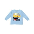 thumbnail image 1 of Inktastic Construction Truck I Love Dirt Boys or Girls Long Sleeve Toddler T-Shirt, 1 of 5