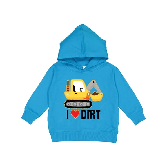 Inktastic Construction Truck I Love Dirt Toddler Hoodie