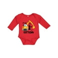 thumbnail image 1 of Inktastic Construction Truck It's My 1st Birthday Boys or Girls Long Sleeve Baby Bodysuit, 1 of 5