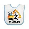 thumbnail image 1 of Inktastic Construction Truck It's My 2nd Birthday Boys or Girls Baby Bib, 1 of 4