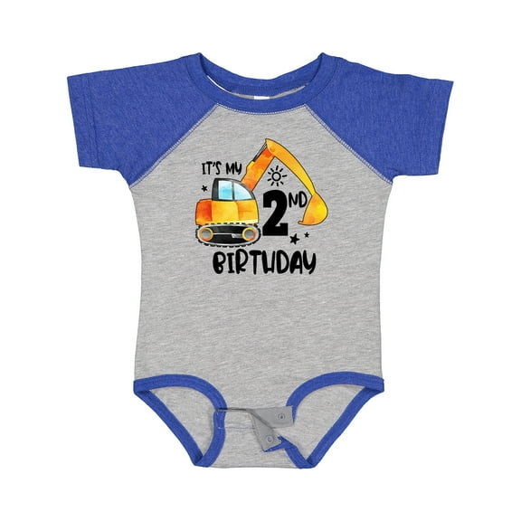 Inktastic Construction Truck It's My 2nd Birthday Boys or Girls Baby Bodysuit