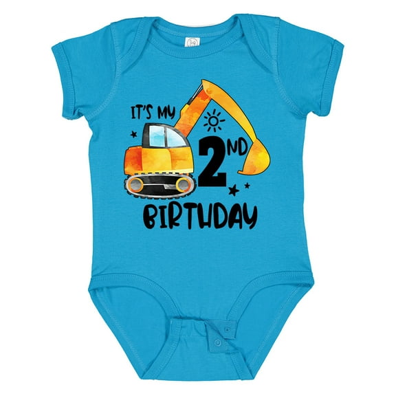 Inktastic Construction Truck It's My 2nd Birthday Boys or Girls Baby Bodysuit