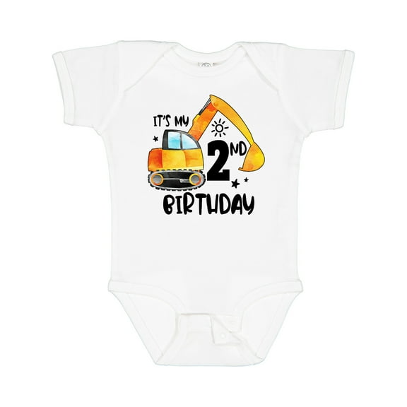 Inktastic Construction Truck It's My 2nd Birthday Boys or Girls Baby Bodysuit