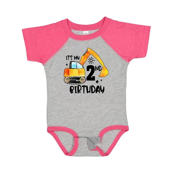 Inktastic Construction Truck It's My 2nd Birthday Boys or Girls Baby Bodysuit