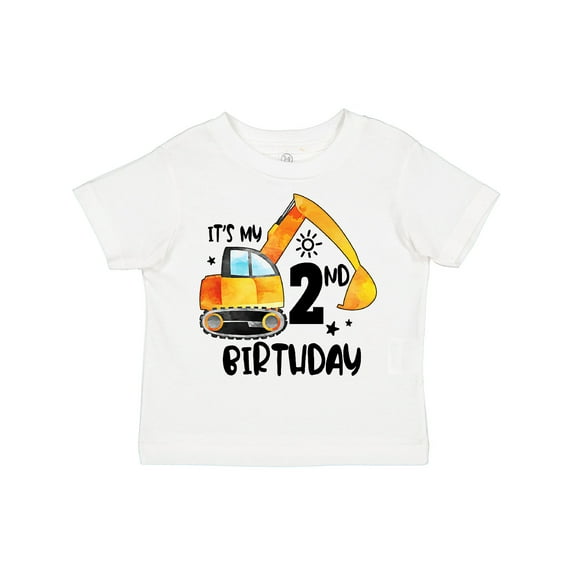Inktastic Construction Truck It's My 2nd Birthday Boys or Girls Toddler T-Shirt