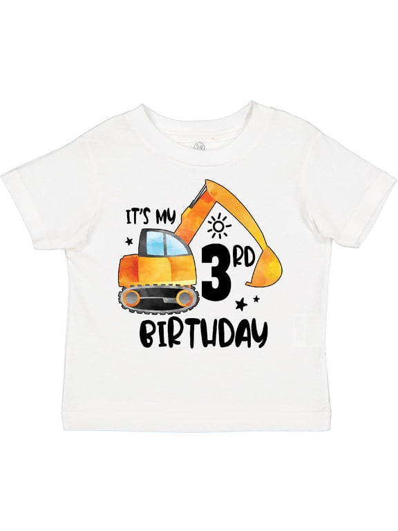 Construction Truck It's My 3rd Birthday Boys or Girls Toddler T-Shirt