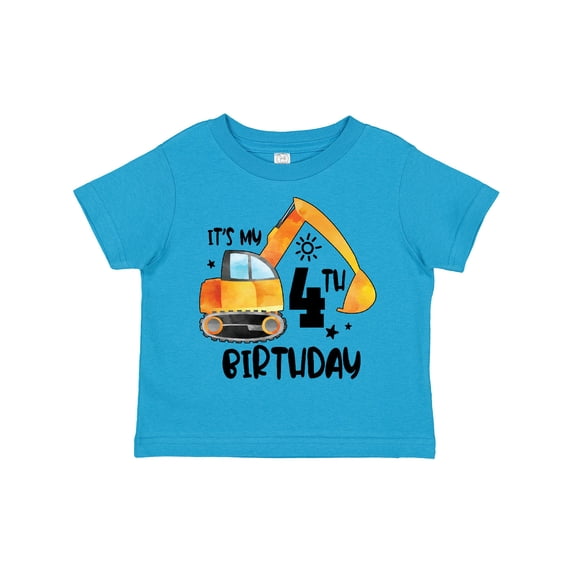Inktastic Construction Truck It's My 4th Birthday Boys or Girls Toddler T-Shirt