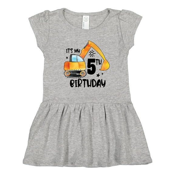 Inktastic Construction Truck It's My 5th Birthday Girls Toddler Dress