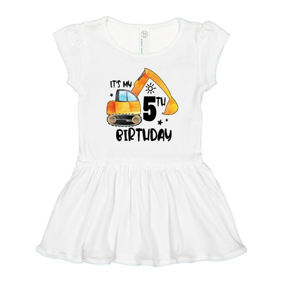 Inktastic Construction Truck It's My 5th Birthday Girls Toddler Dress