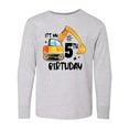 thumbnail image 1 of Inktastic Construction Truck It's My 5th Birthday Long Sleeve Youth T-Shirt, 1 of 5