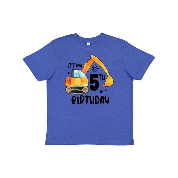 Inktastic Construction Truck It's My 5th Birthday Youth T-Shirt