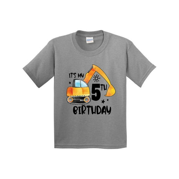 Inktastic Construction Truck It's My 5th Birthday Youth T-Shirt