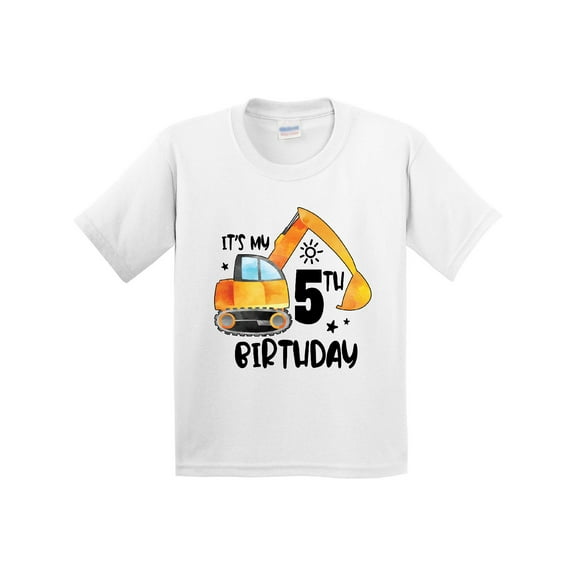 Inktastic Construction Truck It's My 5th Birthday Youth T-Shirt