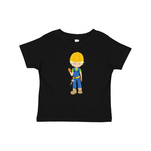 Inktastic Construction Worker, Blond Hair, Boy With Hammer Boys Baby T-Shirt